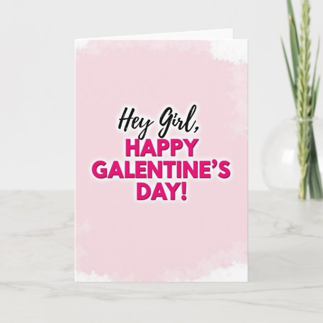 Happy Galentines Bestie Card Kort (Framsida)