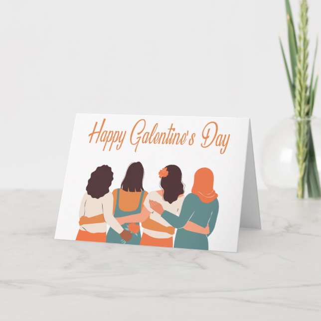 happy galentines day helgkort (Framsida)