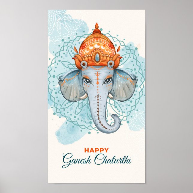 Happy Ganesh Chaturthi Poster (Framsidan)