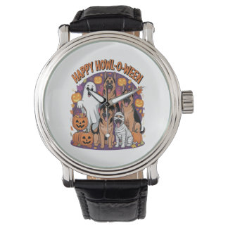 Happy German Shepherd Halloween Armbandsur
