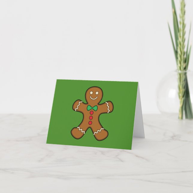 Happy Gingerbread Man Helgkort (Framsida)