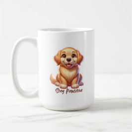 Happy Golden Puppy Kaffemugg