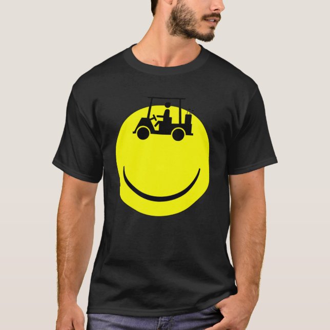 Happy Golf Cart T Shirt (Framsida)