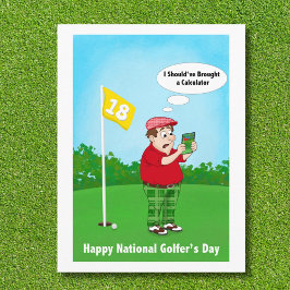 Happy Golfers Day Humor April 10 Vykort