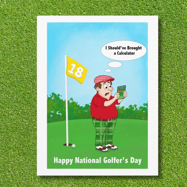 Happy Golfers Day Humor April 10 Vykort (Skapare uppladdad)