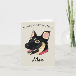 Happy Gotcha Day German Shepherd Puppy Name Kort