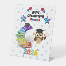 Happy Graduation 2026 - Cute Owl & Books