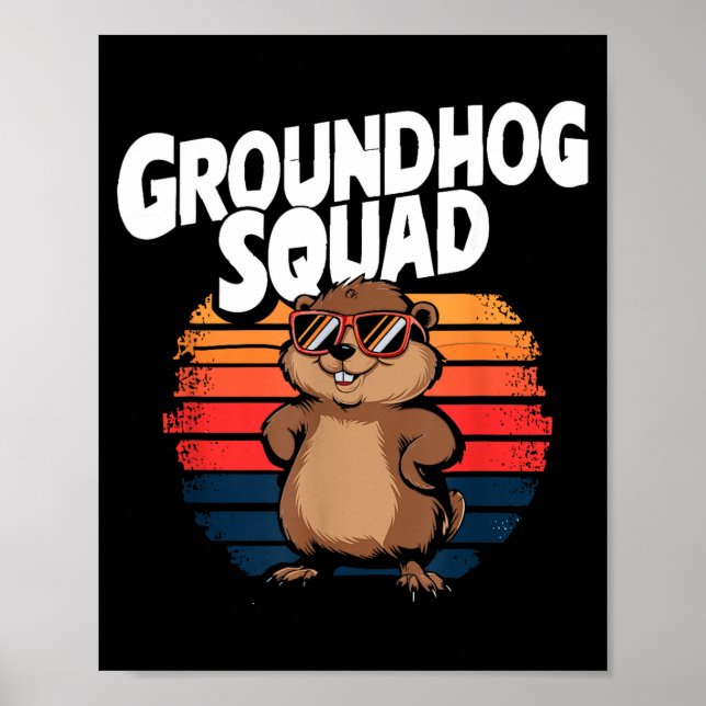 Happy Groundhog Day 2025 - Funny Groundhog Squad  Poster (Framsidan)
