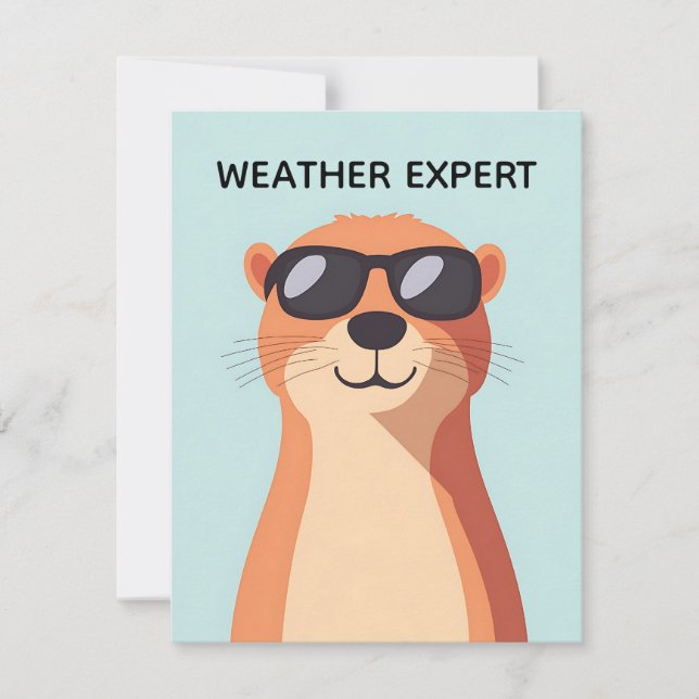 Happy Groundhog Day Cute Colorful Woodchuck  Julkort (Framsida)