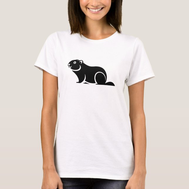 Happy Groundhog Day T Shirt (Framsida)