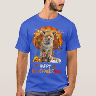 Happy Hallothanksmas Fo Lover Halloween Thanksgivi T Shirt