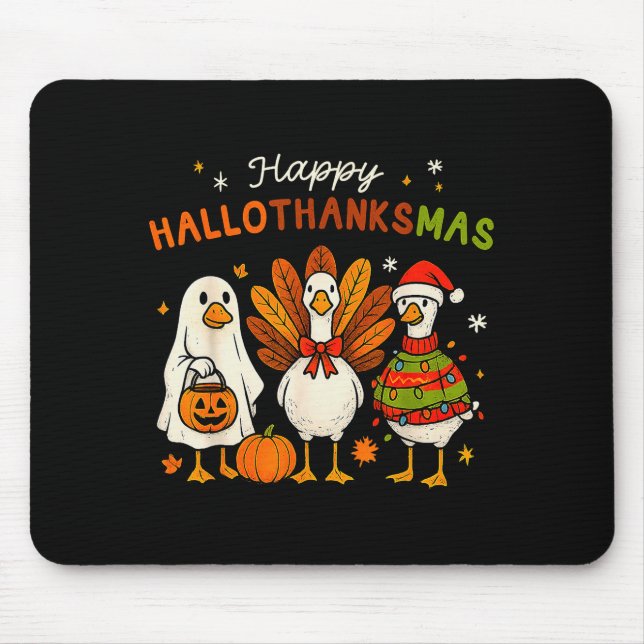 Happy Hallothanksmas Goose Halloween Thanksgiving  Musmatta (Framsidan)