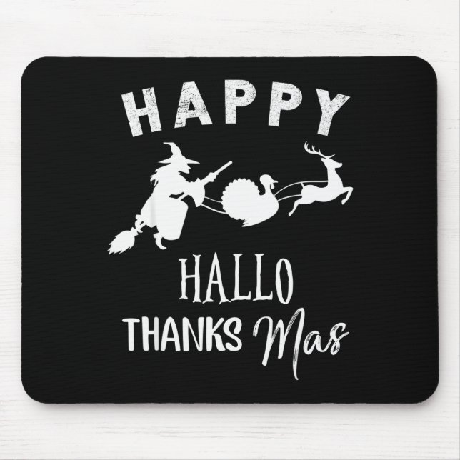 Happy Hallothanksmas Halloween Witch Thanksgiving  Musmatta (Framsidan)