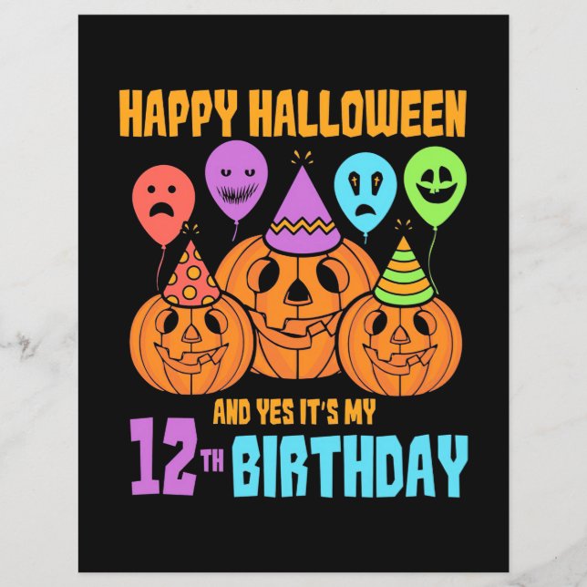 Happy halloween 12:e födelsedag (Framsida)