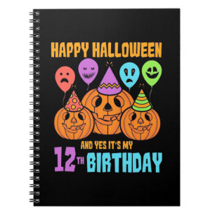 Happy halloween 12:e födelsedag anteckningsbok