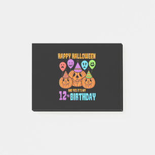 Happy halloween 12:e födelsedag post-it block