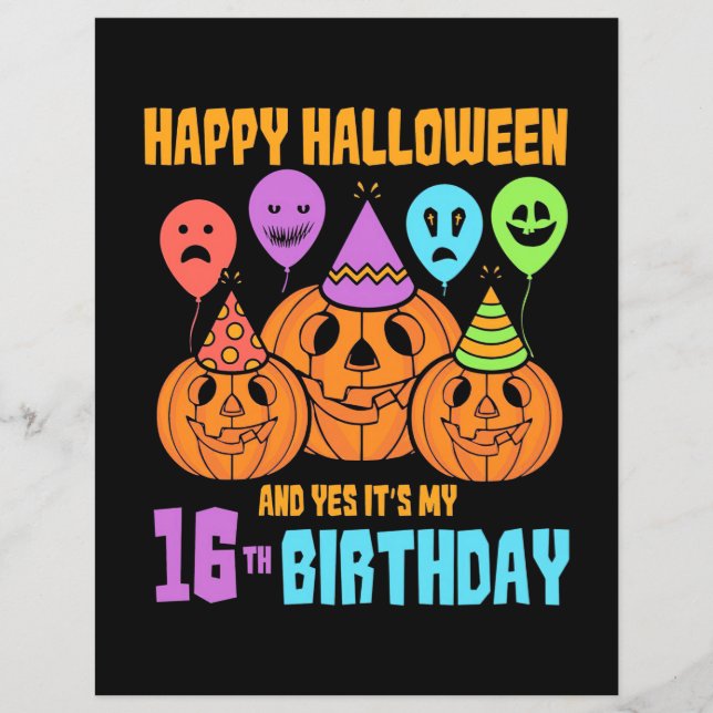 Happy halloween 16:e födelsedagen (Framsida)