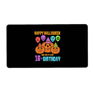 Happy halloween 16:e födelsedagen fraktsedel