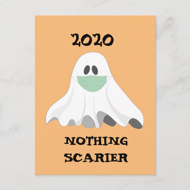 Happy halloween 2020: Ingenting Scarier Ghost Vykort (Framsida)