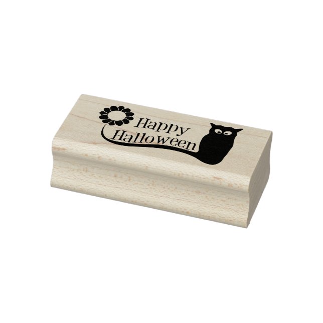 Happy halloween 2 silhuette art frimärke stämpel (Stämpel)