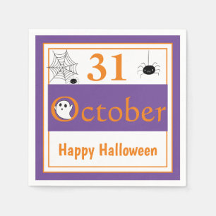Happy halloween 31 oktober Spider Halloween fest Pappersservett