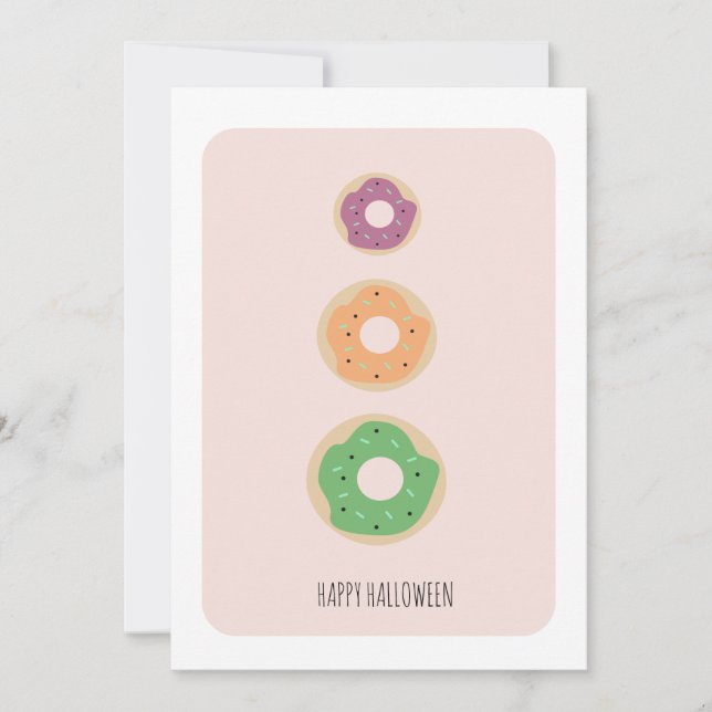 Happy halloween 3 donuts Sprinkles Card (Framsida)