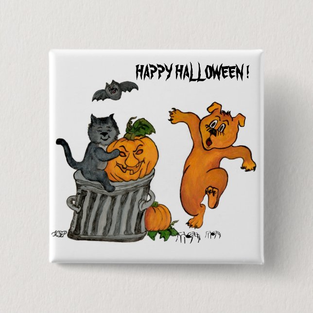 Happy halloween! 5 knapp (Framsida)