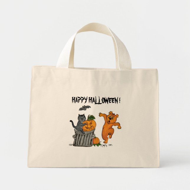 Happy halloween! 5 mini tygkasse (Framsidan)