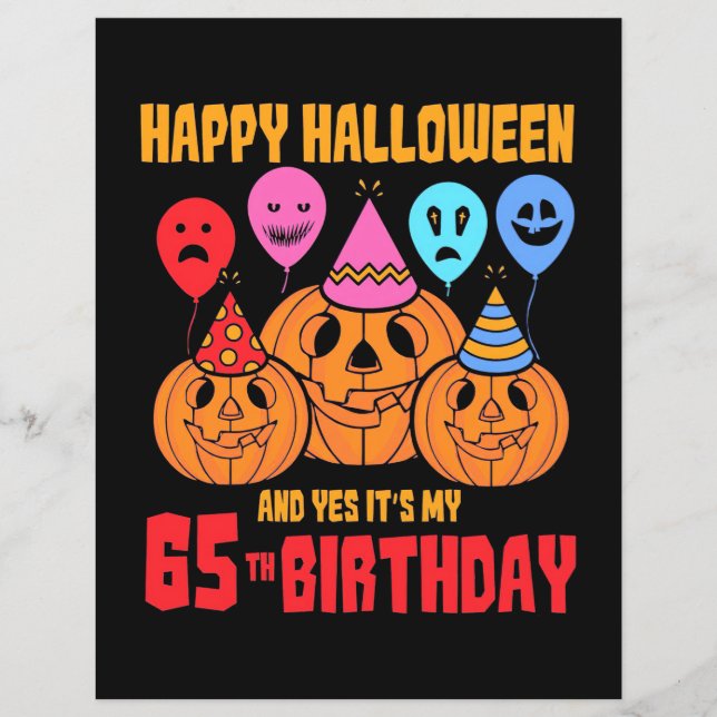 Happy halloween 65e Birthday (Framsida)
