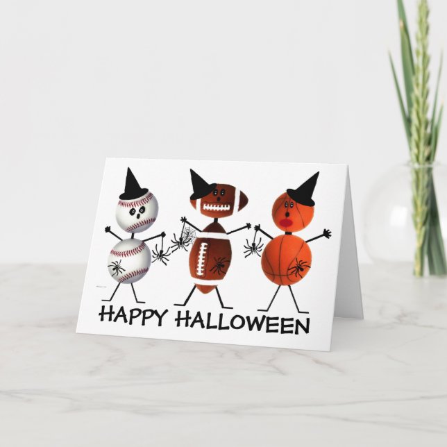 Happy halloween alla sportar kort (Framsida)