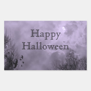 Happy halloween Anpassningsbar Blädd Himlar-fästar Rektangulärt Klistermärke