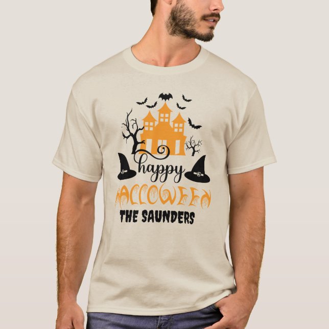 Happy halloween Anpassningsbar Graphic T Shirt (Framsida)
