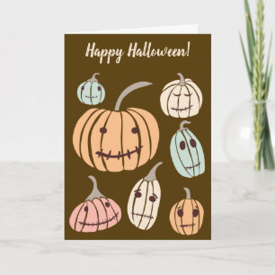 Happy halloween Anpassningsbar Message Pastel Pump Kort