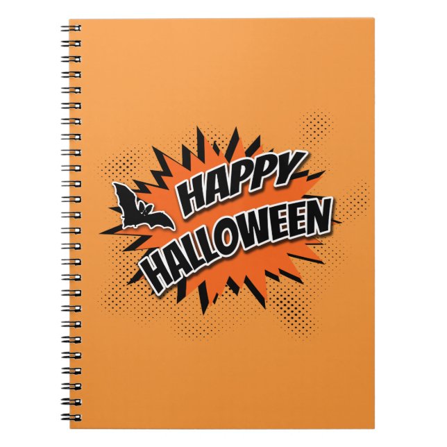 Happy halloween anteckningsbok med spiral (Framsidan)