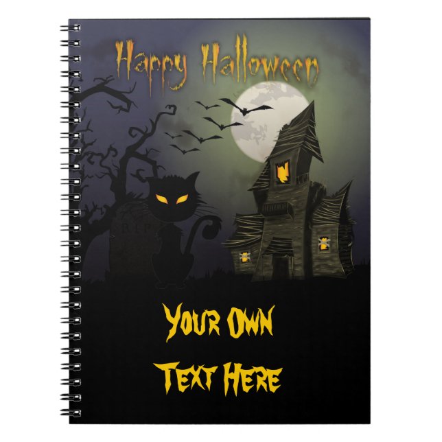 Happy halloween anteckningsbok med spiral (Framsidan)