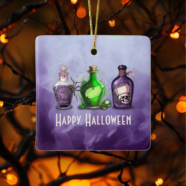 Happy halloween Apothecary Burk Julgransprydnad Keramik (Skapare uppladdad)