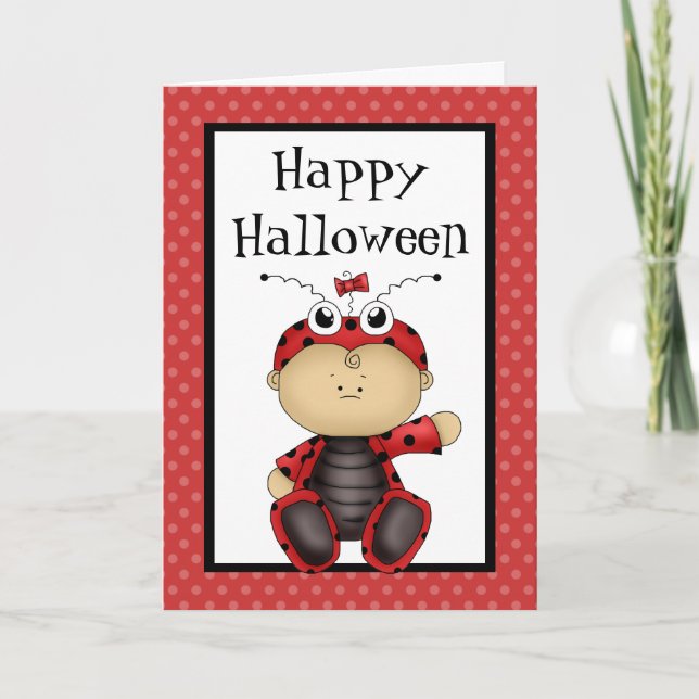 Happy halloween Baby Ladybug Kort (Framsida)