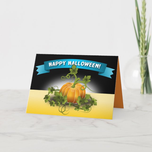 "HAPPY HALLOWEEN" BANNER KORT (Framsida)