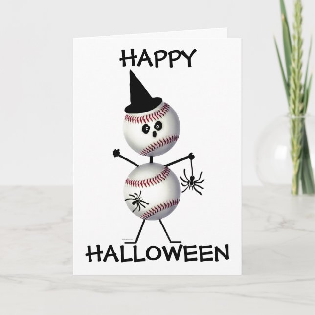 Happy halloween Baseball Kort (Framsida)