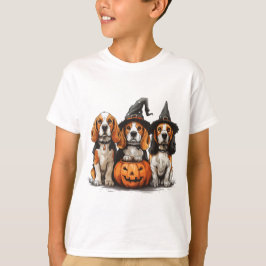 Happy halloween Beagle Hundar Jack o lantern T Shirt