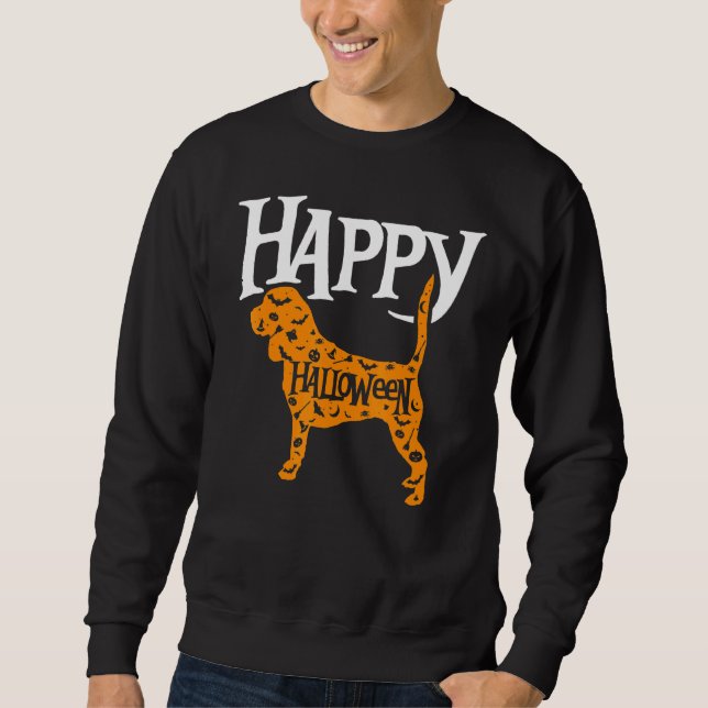 Happy halloween Beagle Lång Ärmad Tröja (Framsida)
