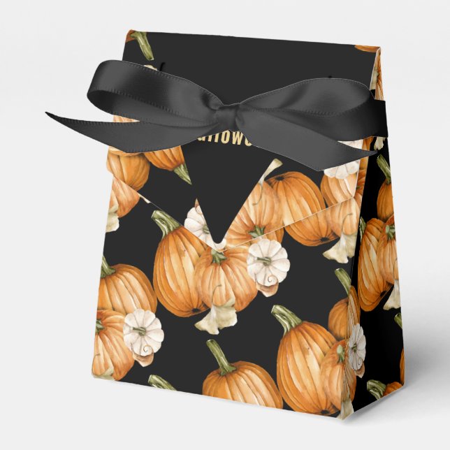 Happy halloween Bevackra Orange Pumpkins Presentaskar (Framsidan Sidan)