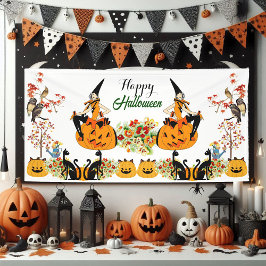 Happy halloween Bewitching Fall Pumpkin Black Cat