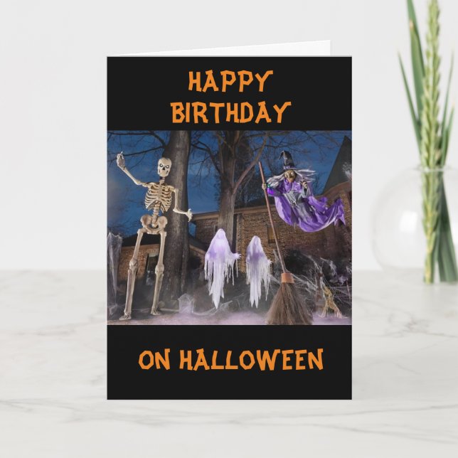**HAPPY HALLOWEEN BIRTHDAY*** OCH BO TILL DIG! KORT (Framsida)
