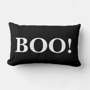 happy halloween Black Boo! Lumbarkudde