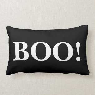 happy halloween Black Boo! Lumbarkudde