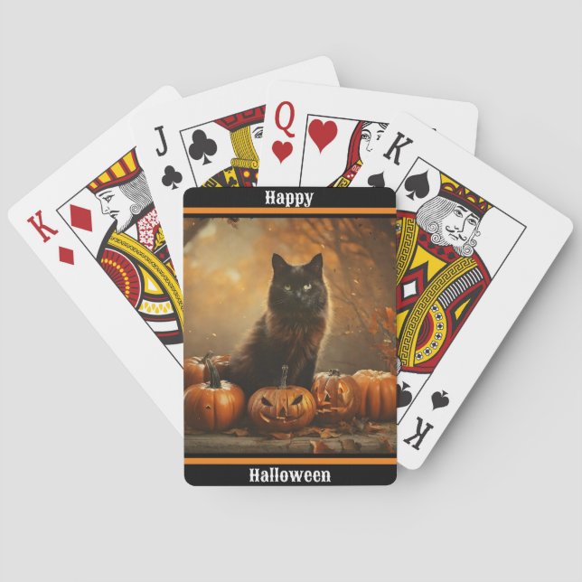 Happy halloween Black Cat Collection Casinokort (Baksidan)