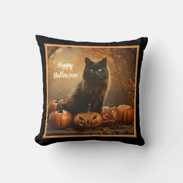Happy halloween Black Cat Collection Kudde (Framsida)