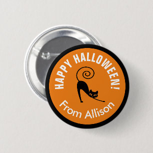 Happy halloween Black Cat ID686 Knapp
