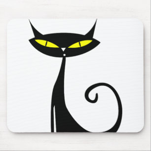 Happy halloween Black Cat Mousepad Musmatta
